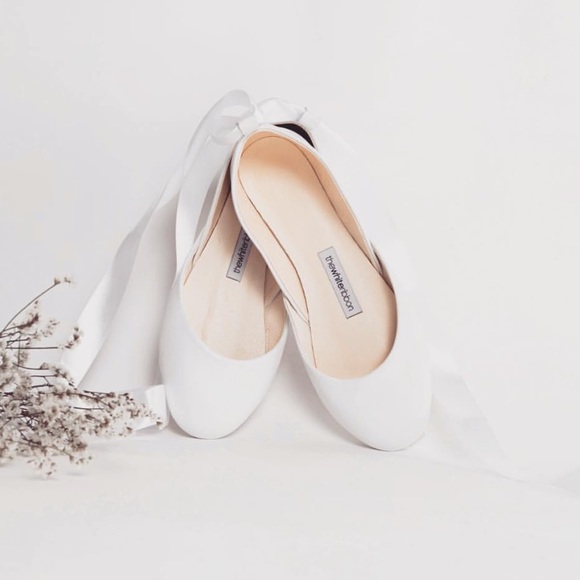 The White Ribbon Shoes - *new* Wedding Ballet Flats - handmade in Germany!
